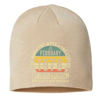 49th Birthday Gifts Vintage February 1976 49 Years Old Sustainable Beanie