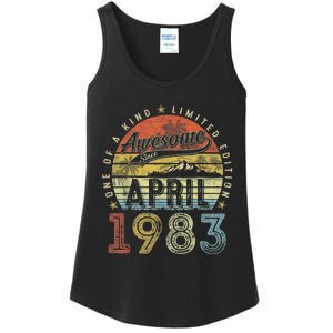 40th Birthday Gift Awesome Since April 1983 40 Year Old Ladies Essential Tank