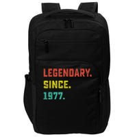 46th Birthday Gift Vintage Legendary Since 1977 46 Year Old Impact Tech Backpack