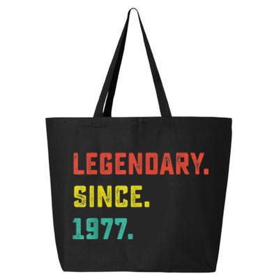 46th Birthday Gift Vintage Legendary Since 1977 46 Year Old 25L Jumbo Tote