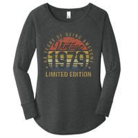 44th Birthday Gift 44 Years Old Vintage 1979 Limited Edition Cute Women's Perfect Tri Tunic Long Sleeve Shirt