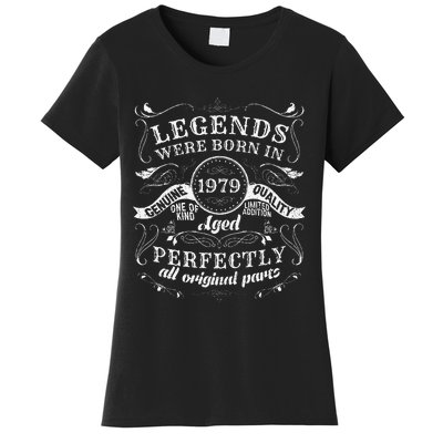 44th Birthday Gift Vintage Legends Born In 1979 44 Years Old Women's T-Shirt