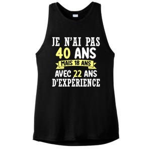 40th Birthday Gift For Humour Je N'ai Pas 40 Gift Ladies PosiCharge Tri-Blend Wicking Tank