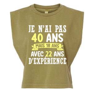 40th Birthday Gift For Humour Je N'ai Pas 40 Gift Garment-Dyed Women's Muscle Tee