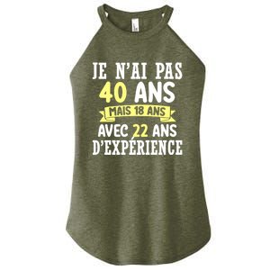 40th Birthday Gift For Humour Je N'ai Pas 40 Gift Women's Perfect Tri Rocker Tank