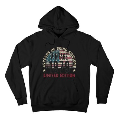 45th Birthday Gift Vintage Born 1979 Turning 45 Year Old Hoodie