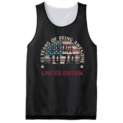 45th Birthday Gift Vintage Born 1979 Turning 45 Year Old Mesh Reversible Basketball Jersey Tank