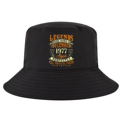 45th Birthday Gift 45 Years Old Legends Born December 1977 Cool Comfort Performance Bucket Hat