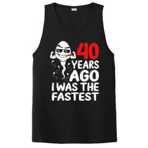 40th Birthday Gag Dress 40 Years Ago I Was The Fastest Funny PosiCharge Competitor Tank