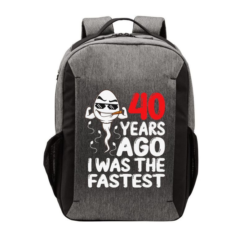 40th Birthday Gag Dress 40 Years Ago I Was The Fastest Funny Vector Backpack
