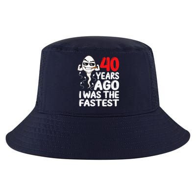 40th Birthday Gag Dress 40 Years Ago I Was The Fastest Funny Cool Comfort Performance Bucket Hat