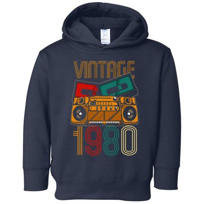 43rd Birthday Gifts Years Old Vintage 1980 Toddler Hoodie