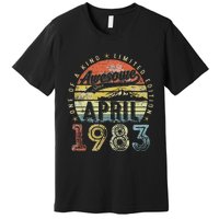 40th Birthday Gift Awesome Since April 1983 40 Year Old Premium T-Shirt