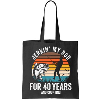 40th Birthday Gift For Fisherman Funny Fishing 40 Bday Bag