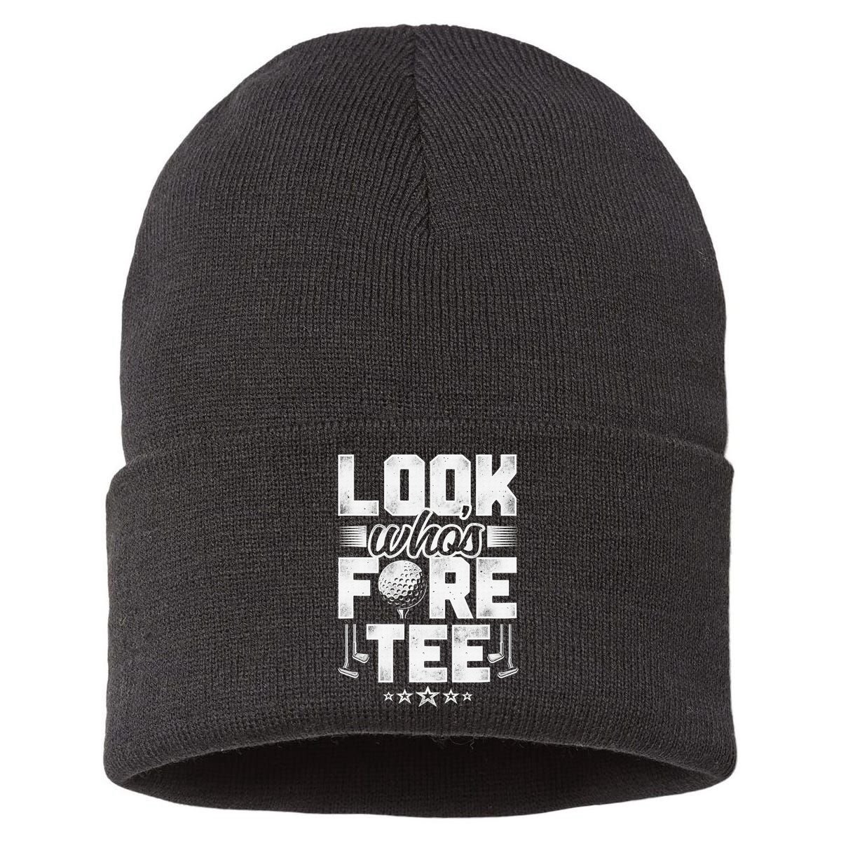 40th Birthday Golfer Golfing 40 Bday Gift For Golf Player Sustainable Knit Beanie