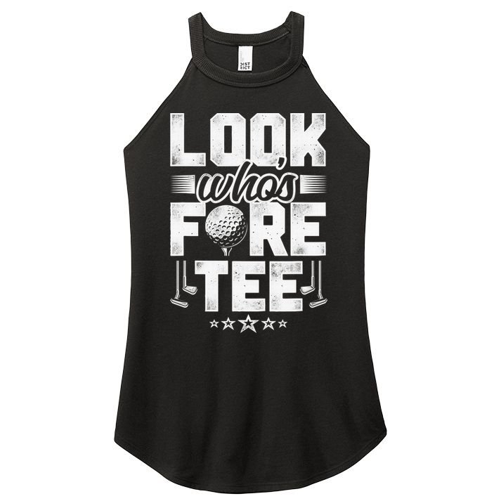 40th Birthday Golfer Golfing 40 Bday Gift For Golf Player Women's Perfect Tri Rocker Tank