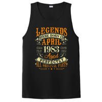 40th Birthday Gift 40 Years Old Legends Born In April 1983 PosiCharge Competitor Tank