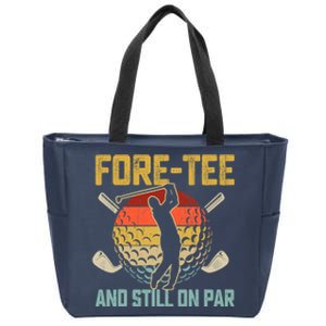 40th Birthday Golfer Turning 40 Year Old Golfing Fathers Day Zip Tote Bag