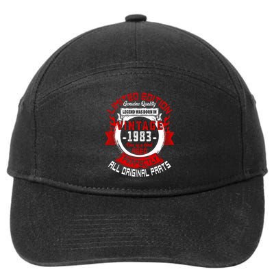 41st Birthday Gift Vintage Legends Born In 1983 41 Years Old 7-Panel Snapback Hat