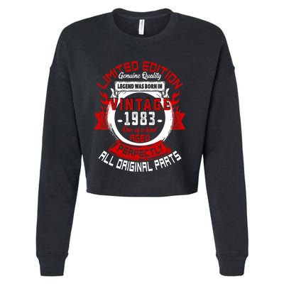 41st Birthday Gift Vintage Legends Born In 1983 41 Years Old Cropped Pullover Crew