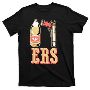 40oz Beer Guns 49ers T-Shirt