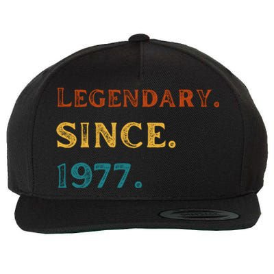 46th Birthday Gift Vintage Legendary Since 1977 46 Year Old Wool Snapback Cap