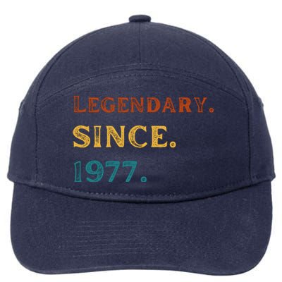 46th Birthday Gift Vintage Legendary Since 1977 46 Year Old 7-Panel Snapback Hat