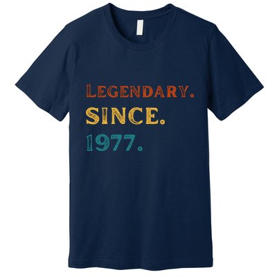 46th Birthday Gift Vintage Legendary Since 1977 46 Year Old Premium T-Shirt