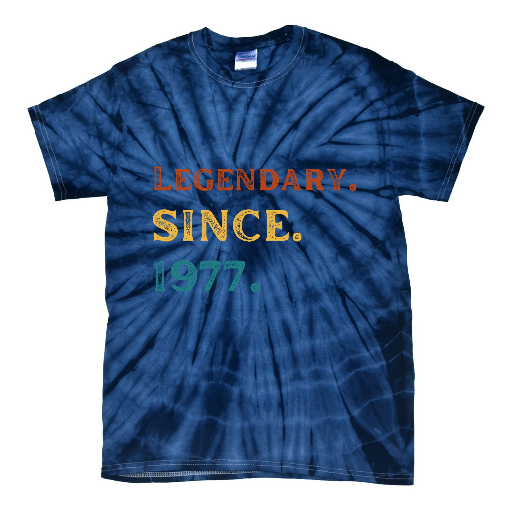 46th Birthday Gift Vintage Legendary Since 1977 46 Year Old Tie-Dye T-Shirt