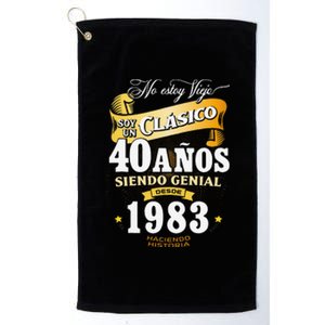 40th Birthday Gift For In Spanish Regalo Cumpleanos 40 Platinum Collection Golf Towel