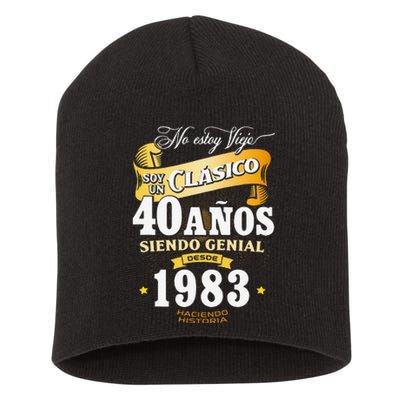 40th Birthday Gift For In Spanish Regalo Cumpleanos 40 Short Acrylic Beanie