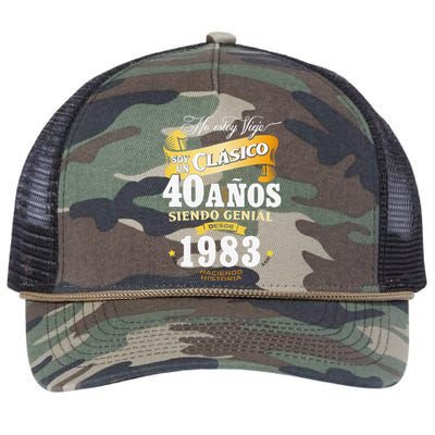 40th Birthday Gift For In Spanish Regalo Cumpleanos 40 Retro Rope Trucker Hat Cap