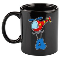 4th Birthday Gift For A I Funny Helicopters 11oz C Handle Ceramic Mug