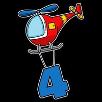 4th Birthday Gift For A I Funny Helicopters Drawstring Bag