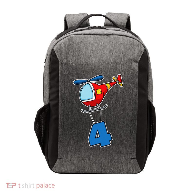 4th Birthday Gift For A I Funny Helicopters Vector Backpack