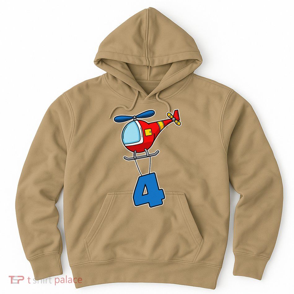 4th Birthday Gift For A I Funny Helicopters Hoodie