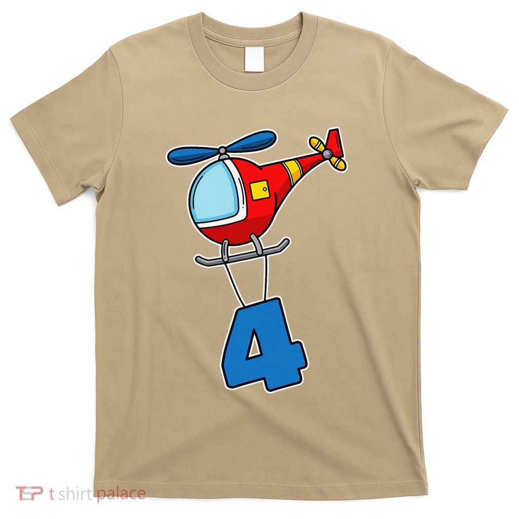 4th Birthday Gift For A I Funny Helicopters T-Shirt