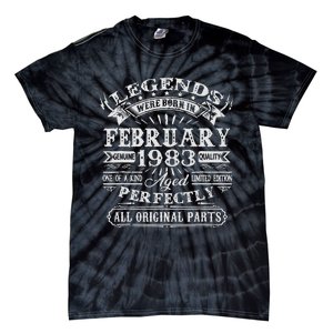 40th Birthday Gift Legends Born In February 1983 40 Year Old Cute Tie-Dye T-Shirt