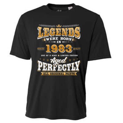 40th Birthday Gift Vintage Legends Born In 1983 40 Years Old Cute Cooling Performance Crew T-Shirt