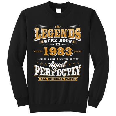 40th Birthday Gift Vintage Legends Born In 1983 40 Years Old Cute Sweatshirt