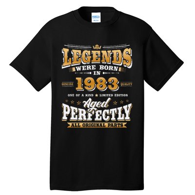 40th Birthday Gift Vintage Legends Born In 1983 40 Years Old Cute Tall T-Shirt