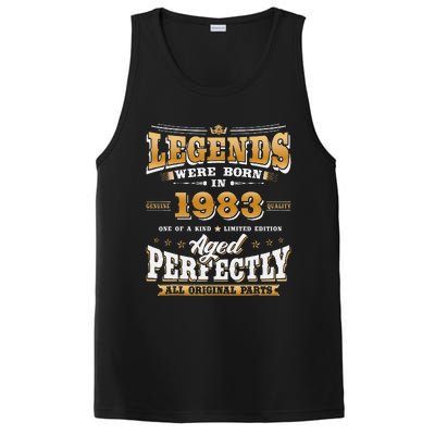 40th Birthday Gift Vintage Legends Born In 1983 40 Years Old Cute PosiCharge Competitor Tank