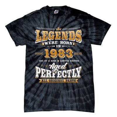 40th Birthday Gift Vintage Legends Born In 1983 40 Years Old Cute Tie-Dye T-Shirt