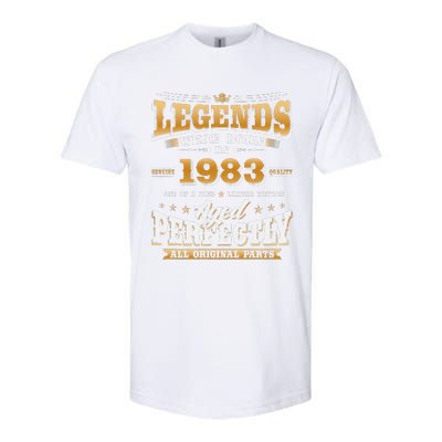 40th Birthday Gift Vintage Legends Born In 1983 40 Years Old Cute Softstyle CVC T-Shirt