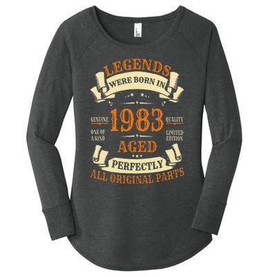 40th Birthday Gift Vintage Legends Born In 1983 40 Years Old Women's Perfect Tri Tunic Long Sleeve Shirt