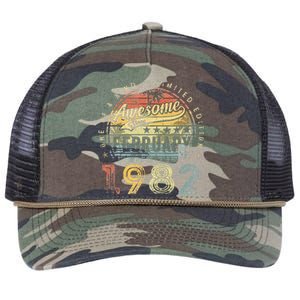 41st Birthday Gift Awesome Since February 1982 41 Year Old Retro Rope Trucker Hat Cap