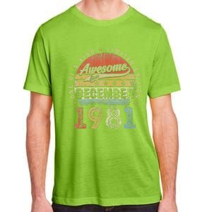 41th Birthday Gift Awesome Since December 1981 41 Year Old Adult ChromaSoft Performance T-Shirt