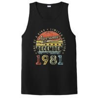 41th Birthday Gift Awesome Since December 1981 41 Year Old PosiCharge Competitor Tank