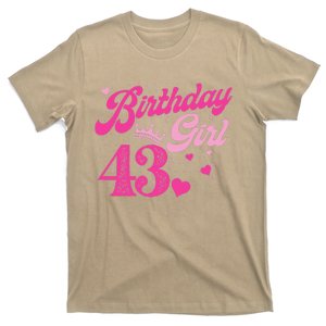 43th Birthday Girl Crown 43 Years Old Bday T-Shirt