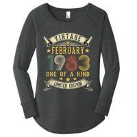 40th Birthday Gift Vintage February 1983 Limited Edition Women's Perfect Tri Tunic Long Sleeve Shirt